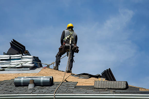 Professional Gutter Installation technician working in West Oneonta, NY